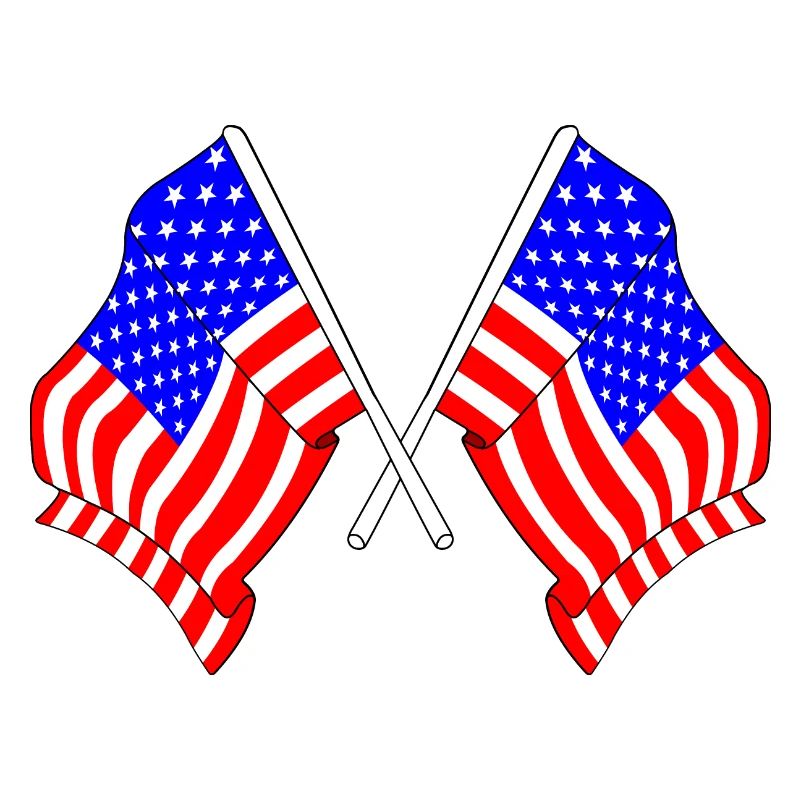Two flags USA