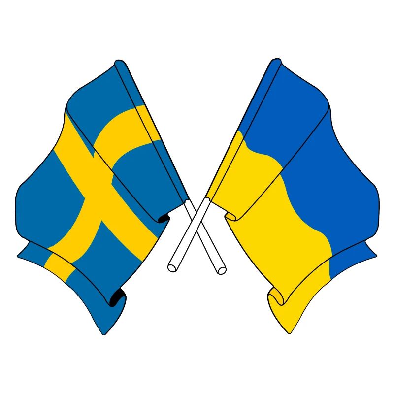 Drapeau de la Suède, drapeau de l’Ukraine
