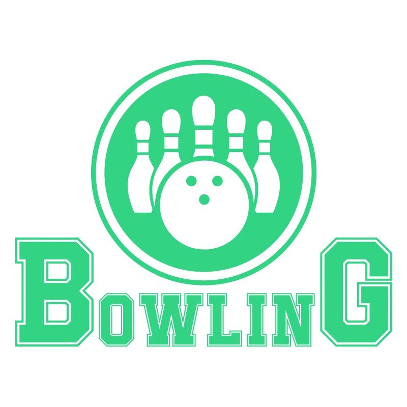 Conception de main de bowling rétro