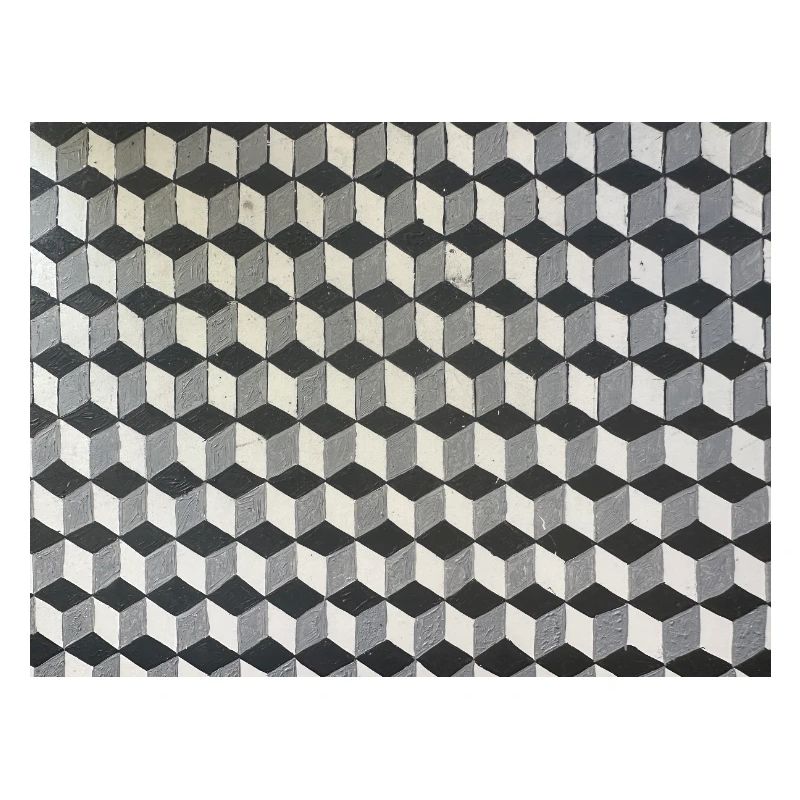 Three-dimensional cubes grayscale