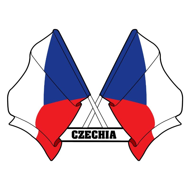 RÉPUBLIQUE TCHÈQUE – Drapeaux croisés