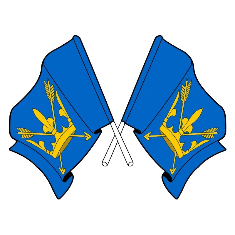 Drapeaux du Suffolk croisés