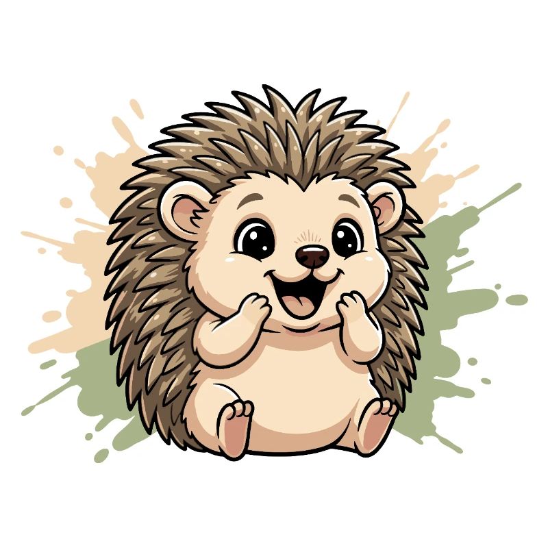 Cuddly hedgehog on pastel spritz