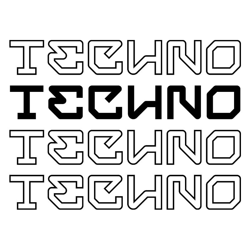 Techno-modernes Typografie-Logodesign