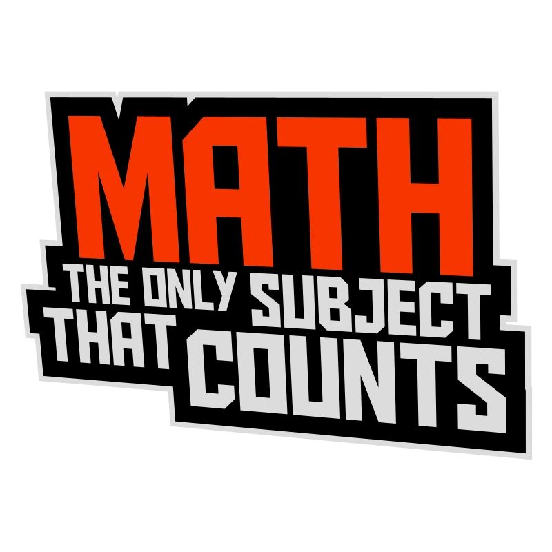 Math The Only Subject That Counts Nerd Mathe Logo