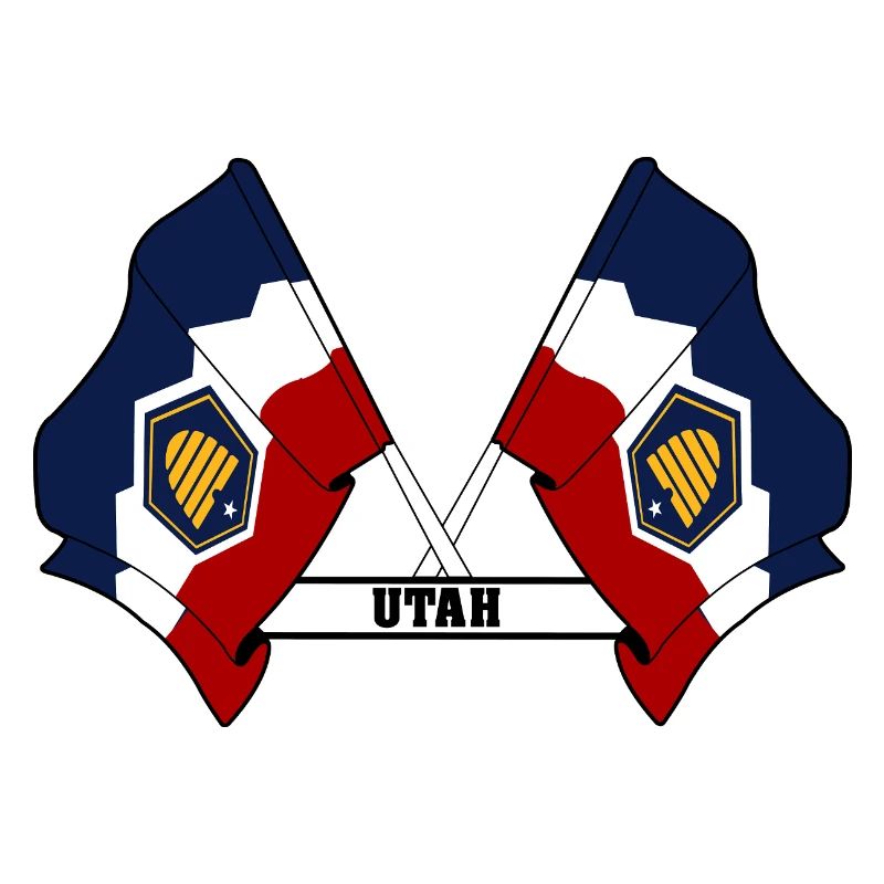 Texte à deux drapeaux UTAH