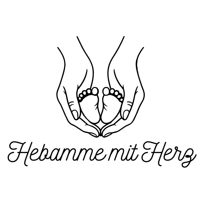 Hebamme mit Herz - personalisierbares Design