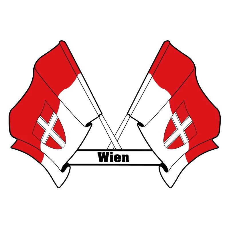 Wien Flags with Text