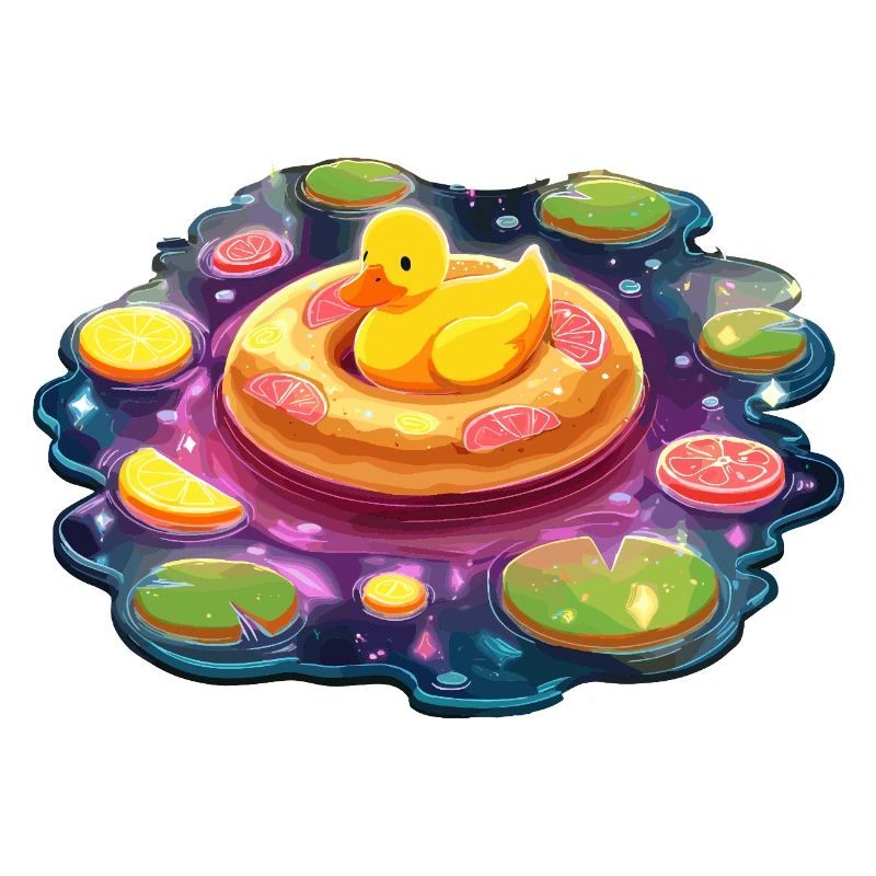 Des canards donuts dans le lac Galaxy