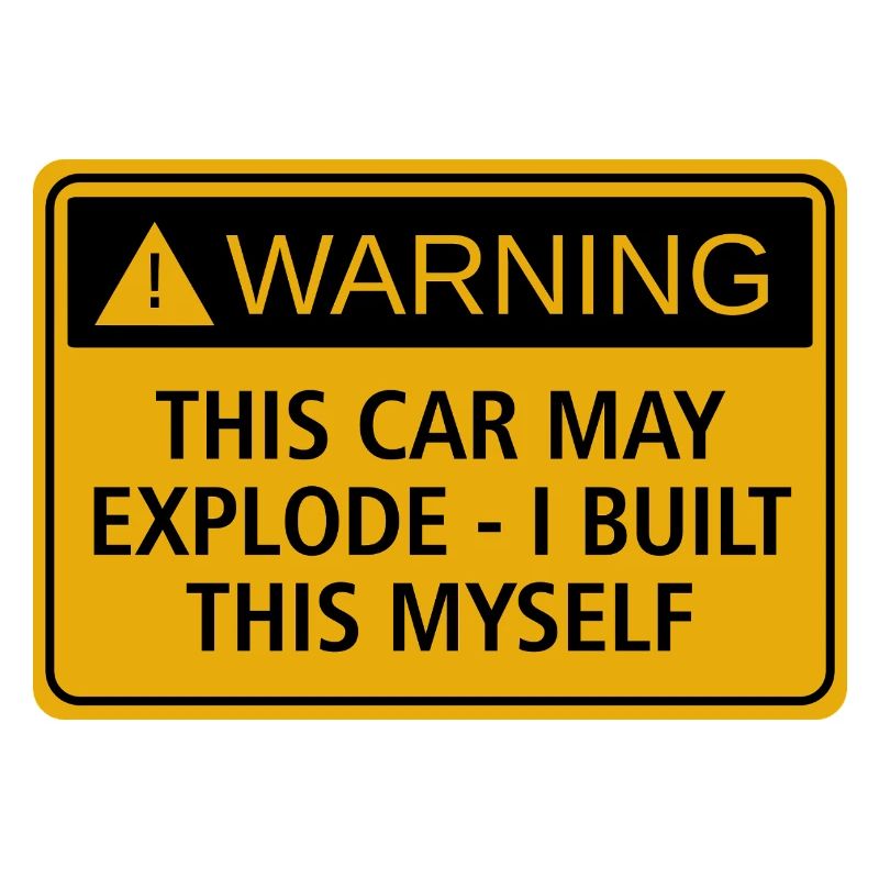 JDM sticker - this car may explode