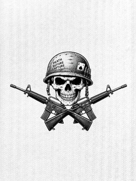 Schädel Gewehr-Emblem