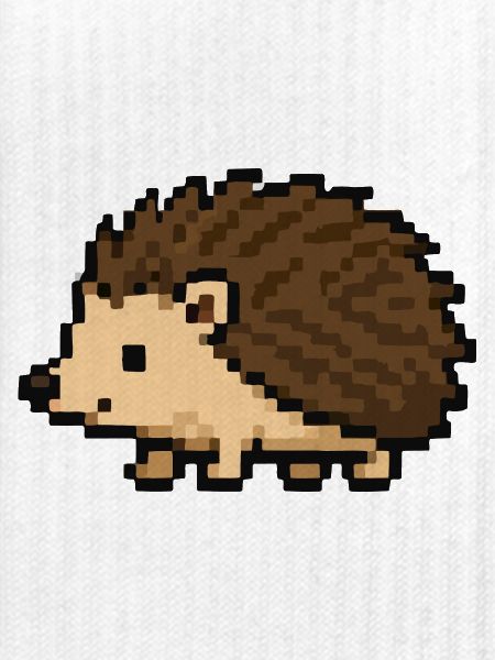 Pixeliger Igel im Retro-Stil