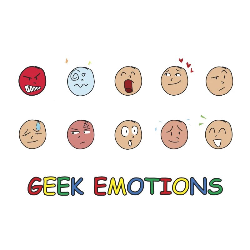 GEEK EMOTIONS - WHITE Text