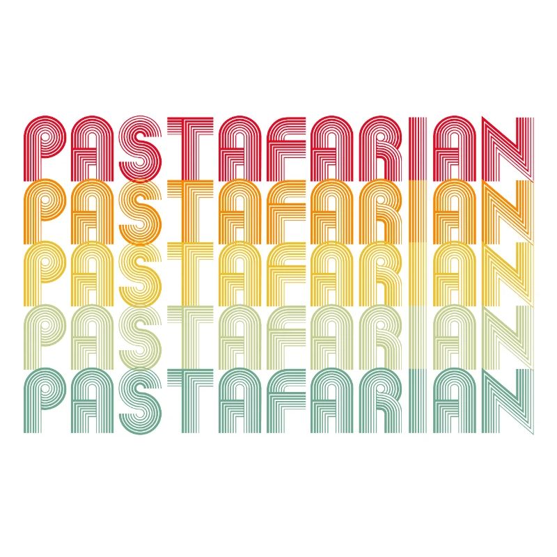 Rainbow Font Stack Pattern