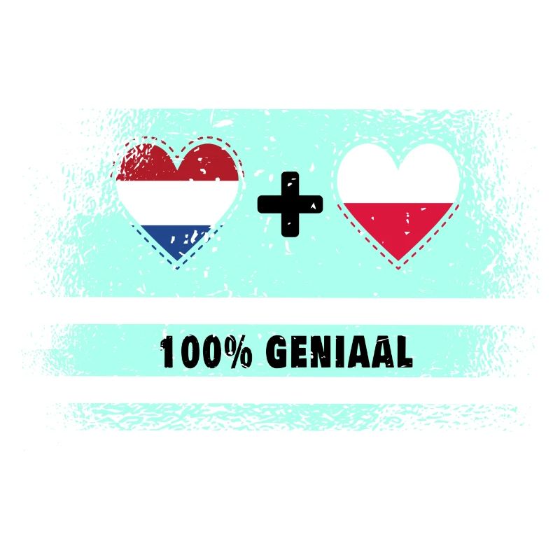 Pologne et Pays-Bas Drapeau 100% Genius