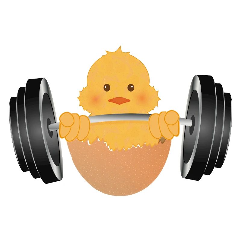 Bodybuilder chick with dumbbell during workout