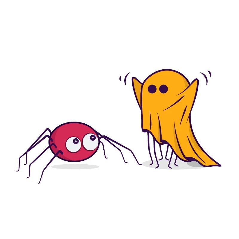 Halloween Spider Ghost Comic Cartoon Comic