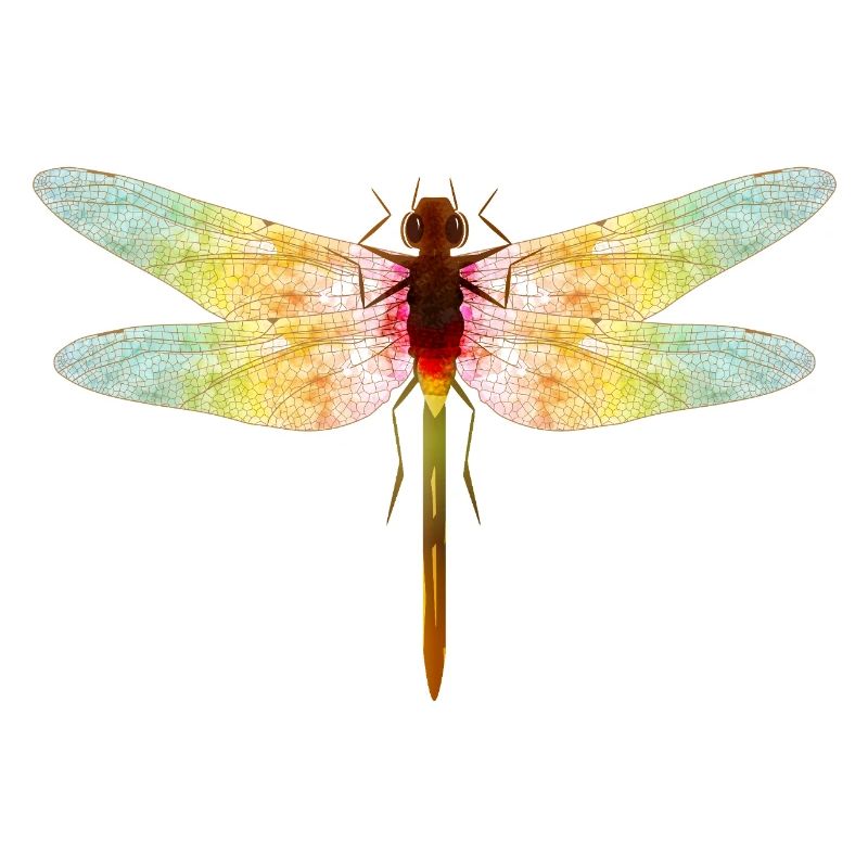 Iridescent Dragonfly – Filigree Insect Motif