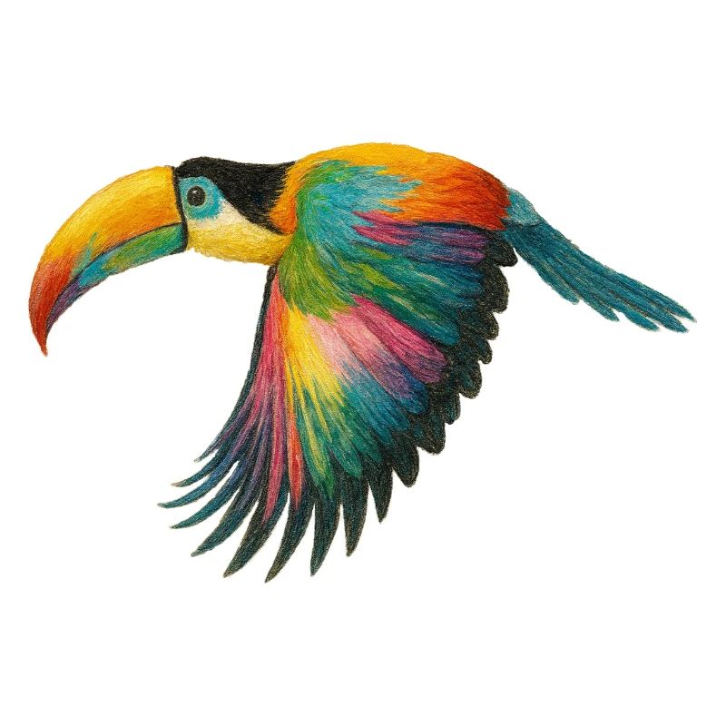 Rainbow Parrot Pattern