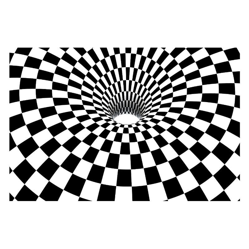 Hypnotic Checkered Tunnel