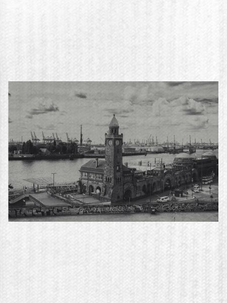 Hamburger Hafen Pegelturm retro