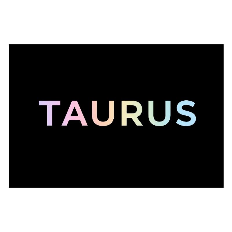 Typographie du gradient du Taureau