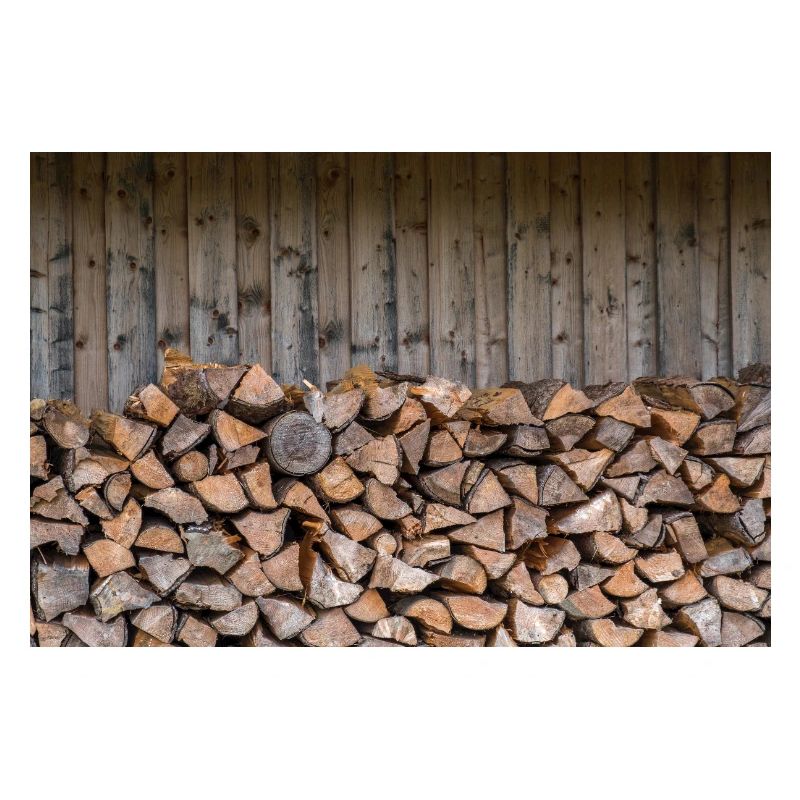 Rustic Wood Stack Nature Look - Poster