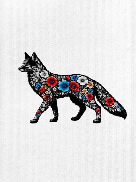 Blütenfuchs Silhouette