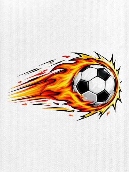 Flammender Fußball-Dynamikschlag