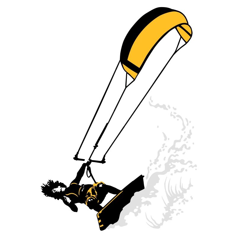 Kitesurfer and wave flex