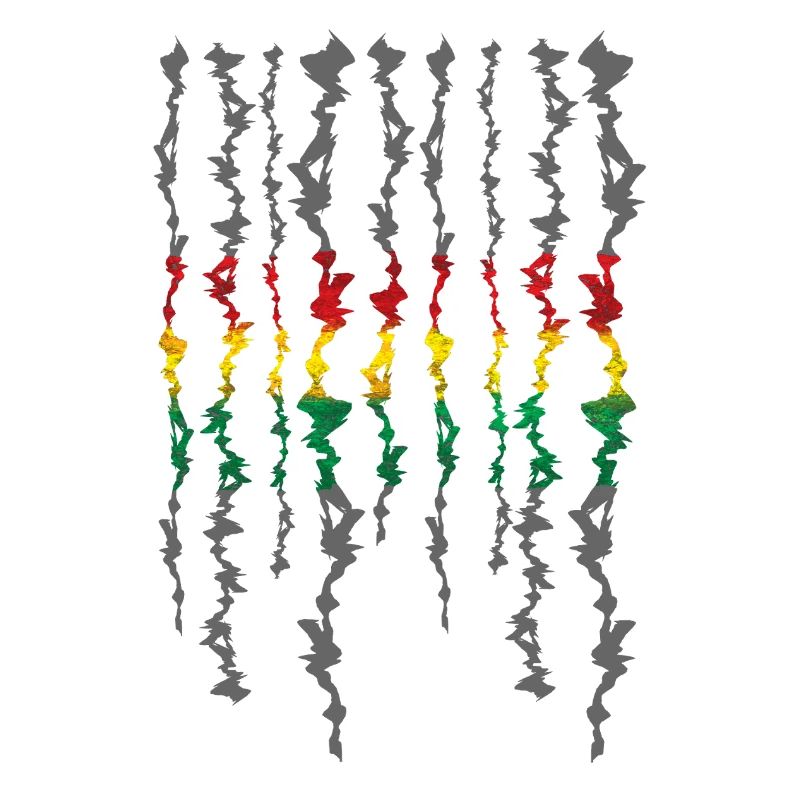 Ruban Rasta Rayures Niveaux de Gris