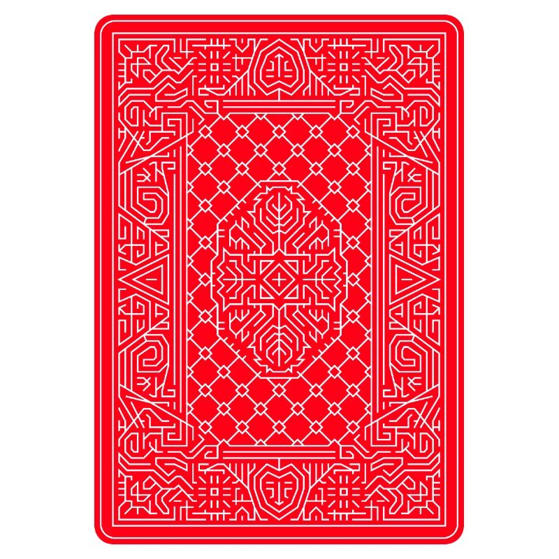 Geometric Playing Card Vector Art Red