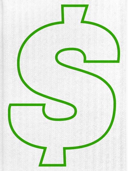 Neon-Dollar Umriss Design