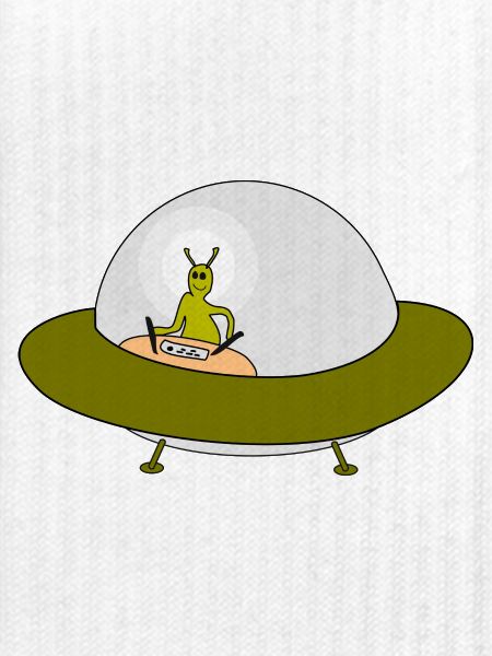Alien Ufo Freundschaftsmotiv
