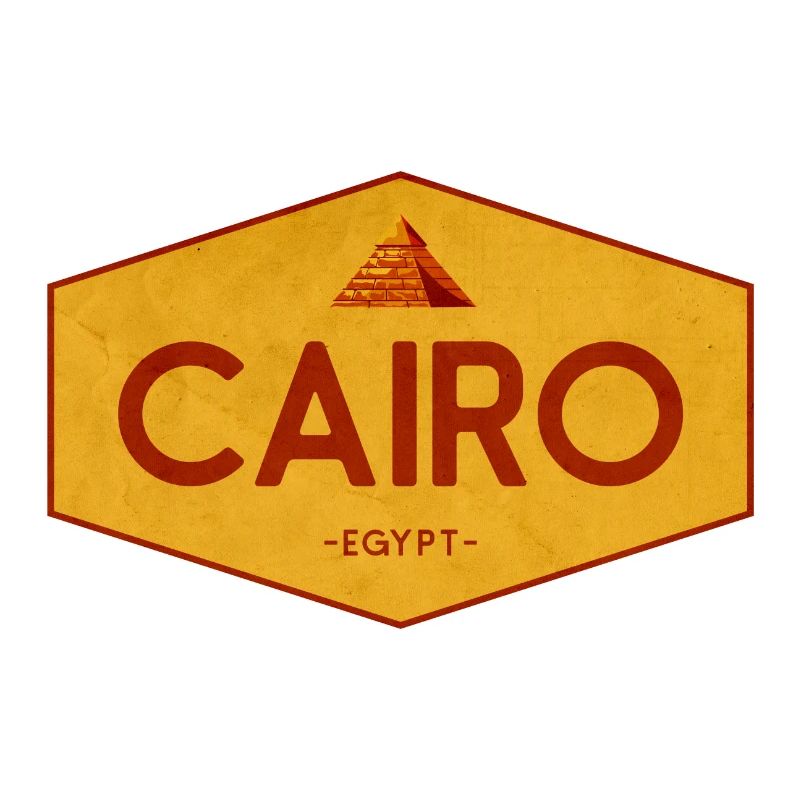 Emblème pyramidal du Caire en Égypte