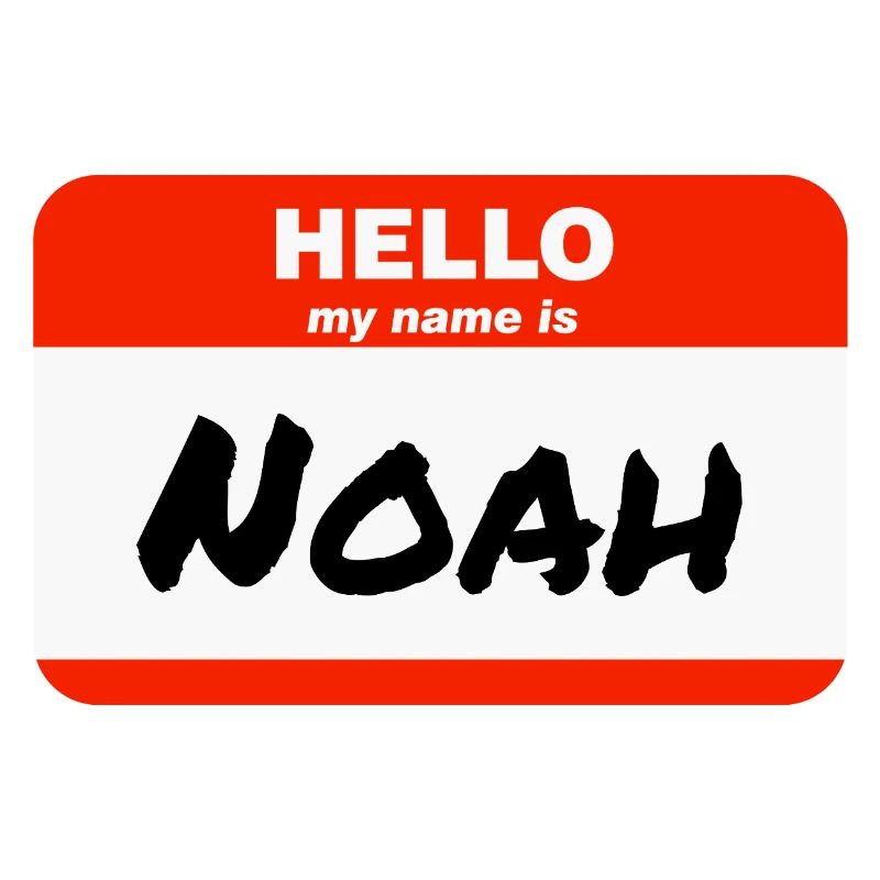 Hello My Name Is Noah Label Name Tag