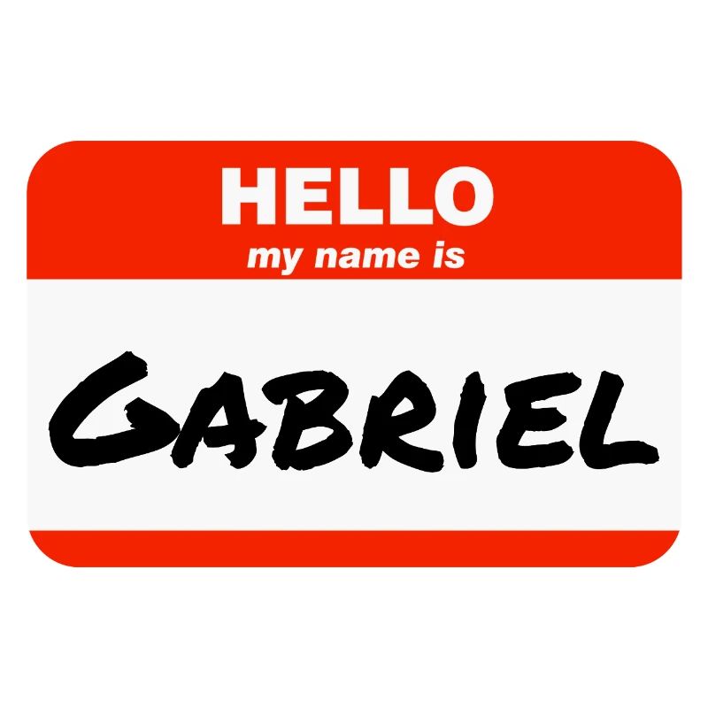 Hello My Name Is Gabriel Label Name Tag
