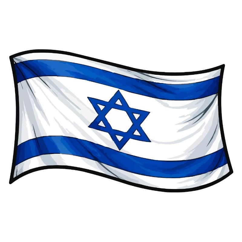 Drapeau israélien : Étoile de David
