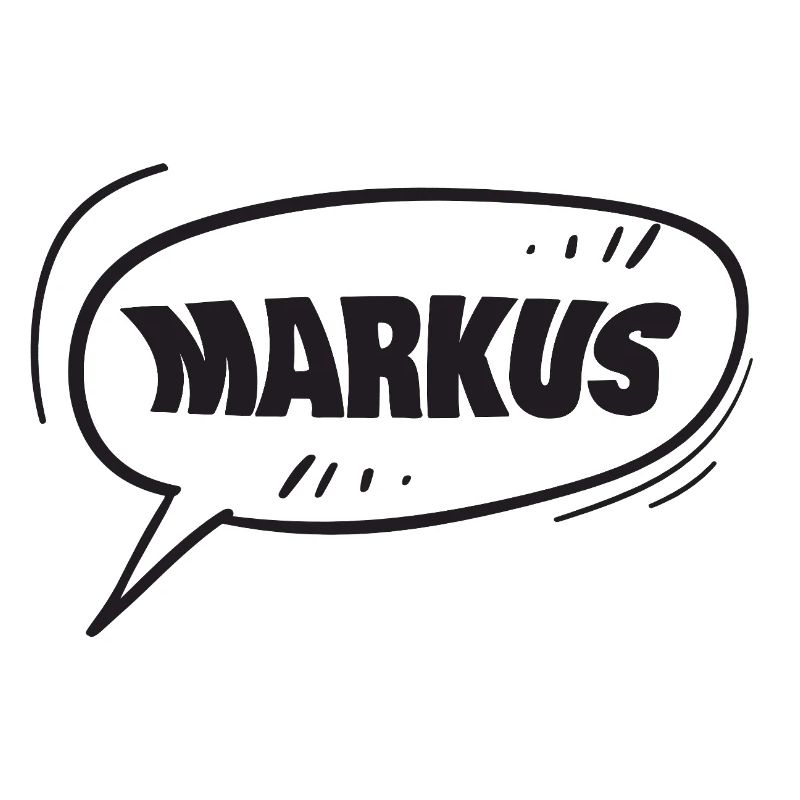 Markus speech bubble cartoon name