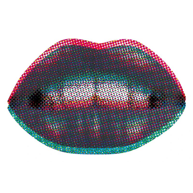 Dotted neon lips