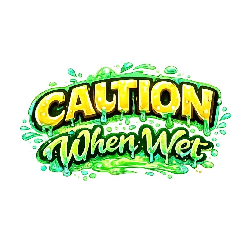 Caution When Wet Funny Flirty Statement Tee pun sp