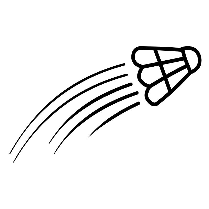 Badminton einfaches Shuttle-Logo