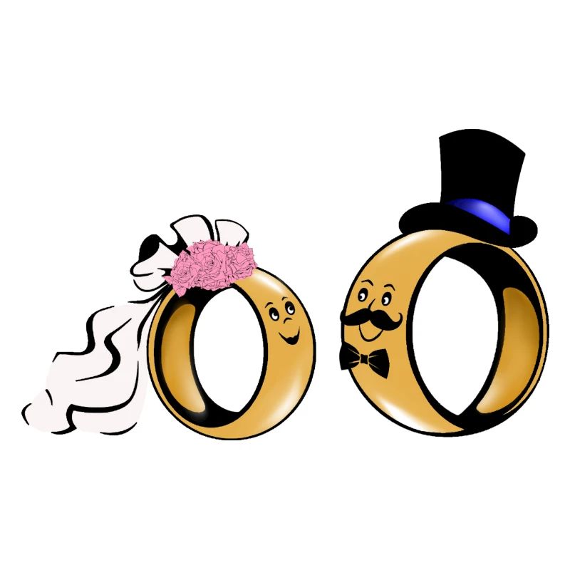 Duo de bagues de mariée Amour