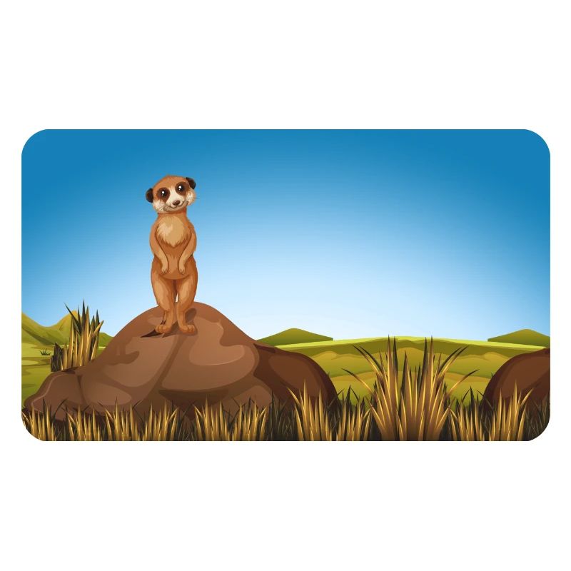 Meerkat on mound | customizable