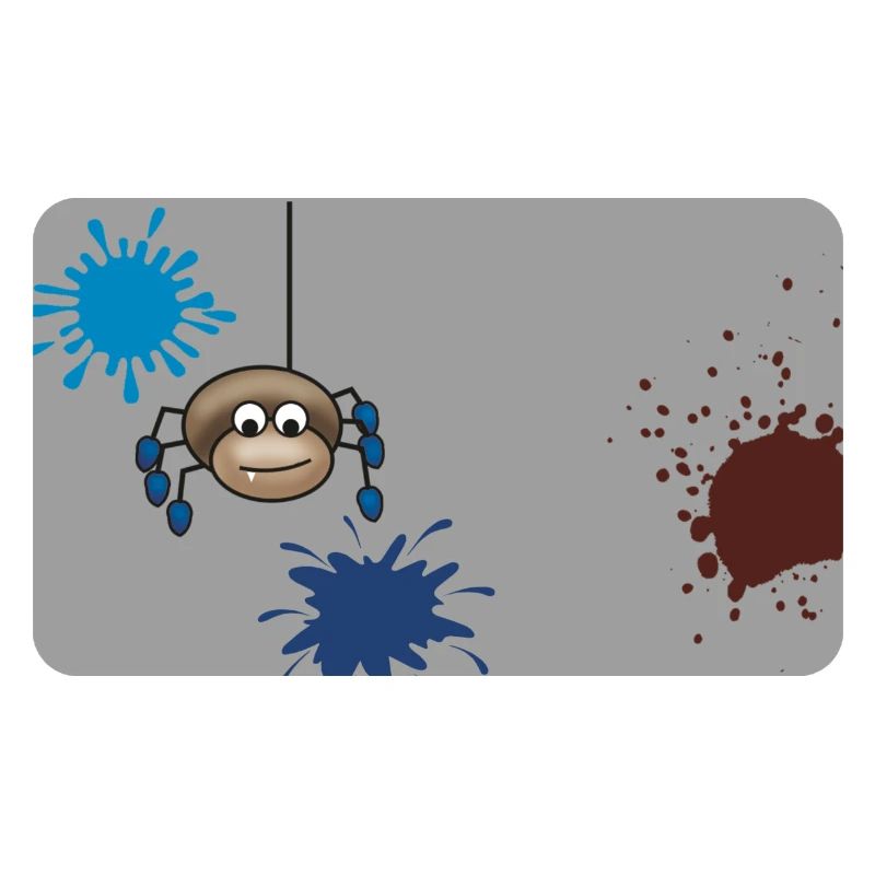Farbklecks Monster Spinne grau