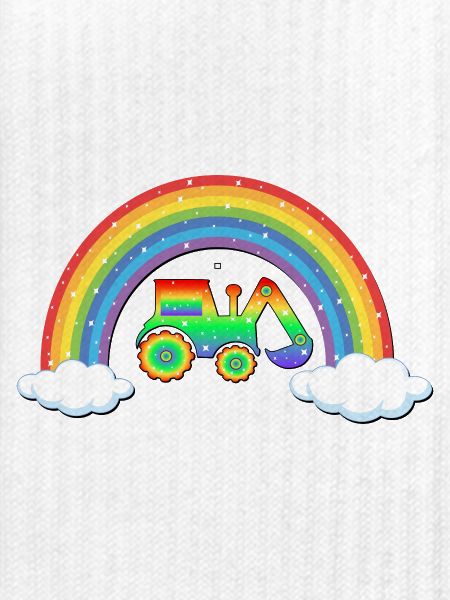 Regenbogen Kinder Bagger