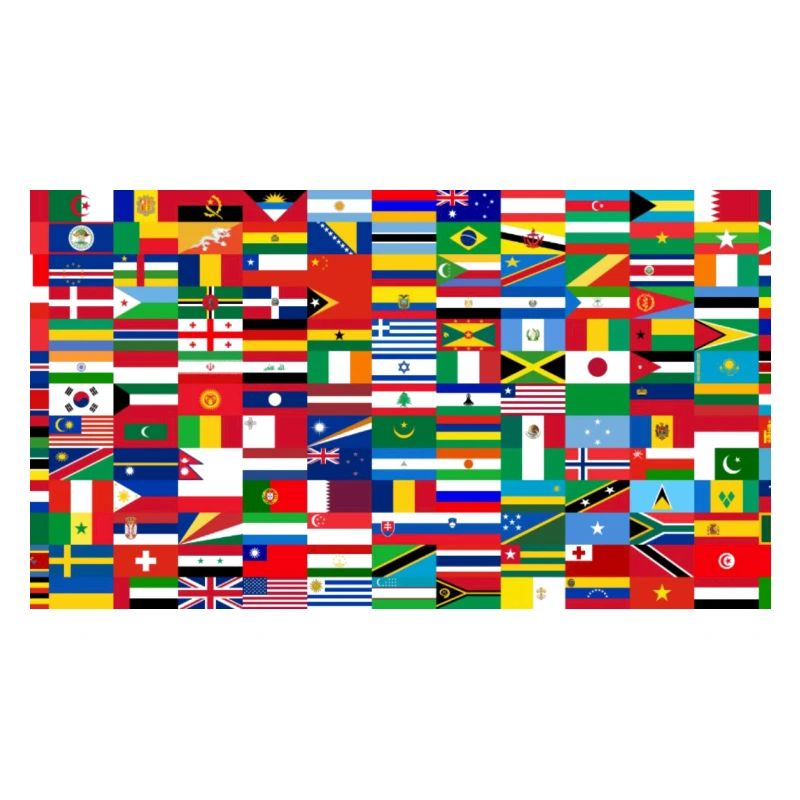 Drapeaux du monde collage coloré