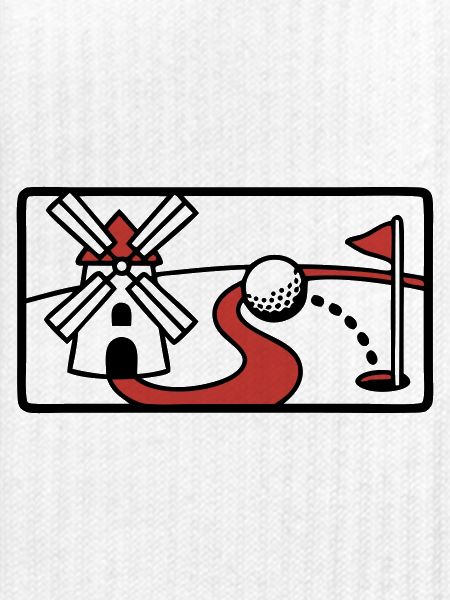 Minigolf Bahn Windmühle Freizeitpark Team