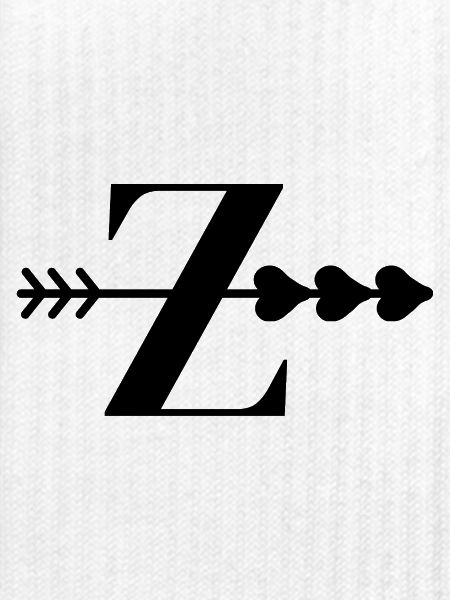 Buchstaben z, Pfeilherz