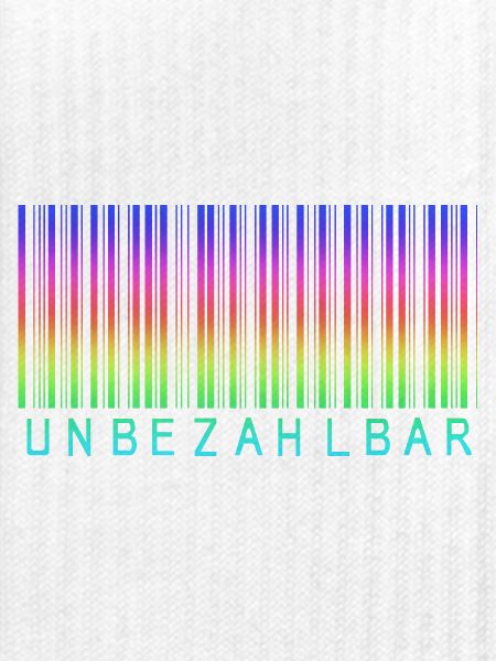 Barcode Regenbogen "UNBEZAHLBAR" 